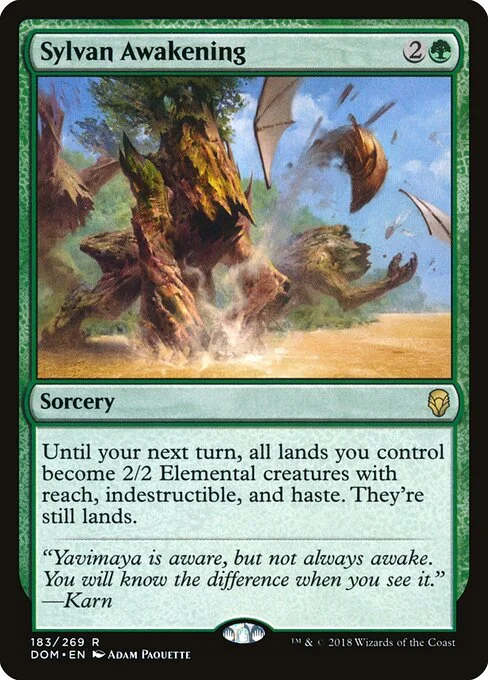 Sylvan Awakening, carta Magic di tipo Sorcery illustrata da Adam Paquette