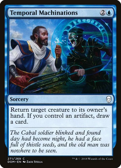 Temporal Machinations, carta Magic di tipo Sorcery illustrata da Zack Stella