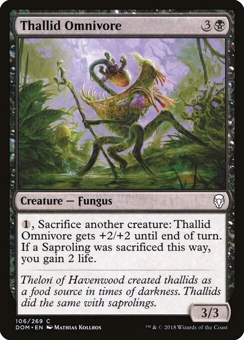 Thallid Omnivore, carta Magic di tipo Creature — Fungus illustrata da Mathias Kollros