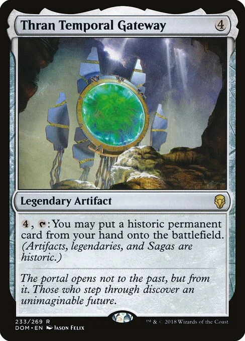 Thran Temporal Gateway, carta Magic di tipo Legendary Artifact illustrata da Jason Felix