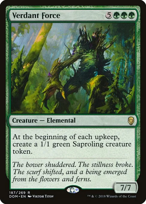 Verdant Force, carta Magic di tipo Creature — Elemental illustrata da Viktor Titov