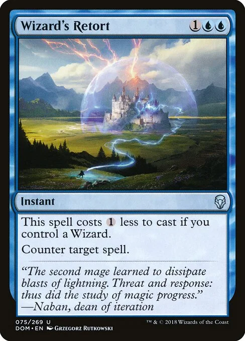 Wizard's Retort, carta Magic di tipo Instant illustrata da Grzegorz Rutkowski