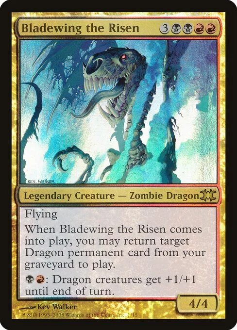 Bladewing the Risen, carta Magic di tipo Legendary Creature — Zombie Dragon illustrata da Kev Walker