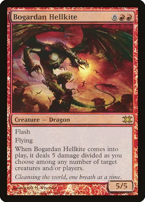 Bogardan Hellkite, carta Magic di tipo Creature — Dragon illustrata da Scott M. Fischer