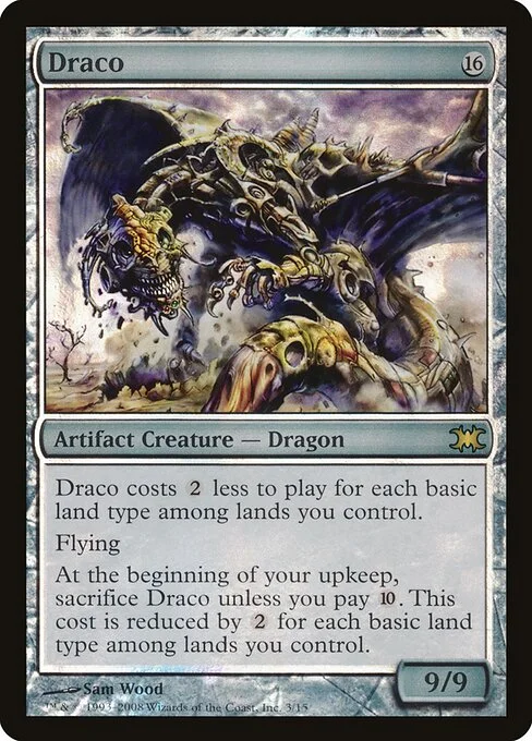Draco, carta Magic di tipo Artifact Creature — Dragon illustrata da Sam Wood