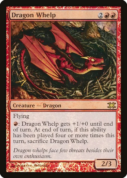 Dragon Whelp, carta Magic di tipo Creature — Dragon illustrata da Steven Belledin