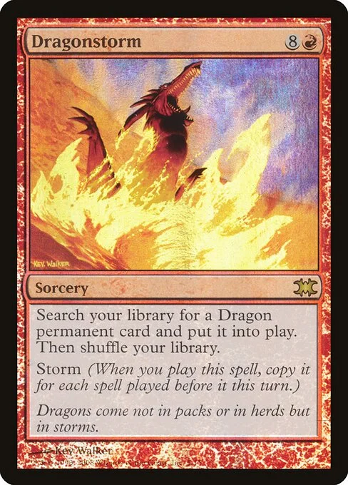Dragonstorm, carta Magic di tipo Sorcery illustrata da Kev Walker