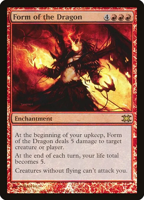 Form of the Dragon, carta Magic di tipo Enchantment illustrata da Daarken