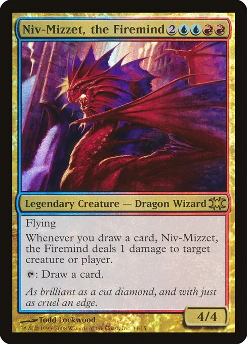 Niv-Mizzet, the Firemind, carta Magic di tipo Legendary Creature — Dragon Wizard illustrata da Todd Lockwood
