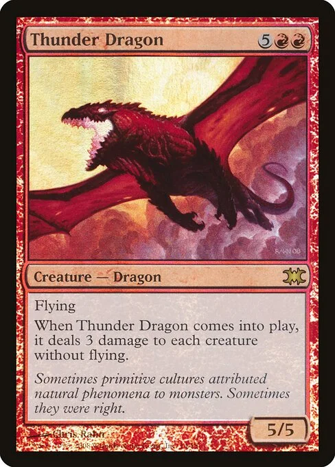 Thunder Dragon, carta Magic di tipo Creature — Dragon illustrata da Chris Rahn