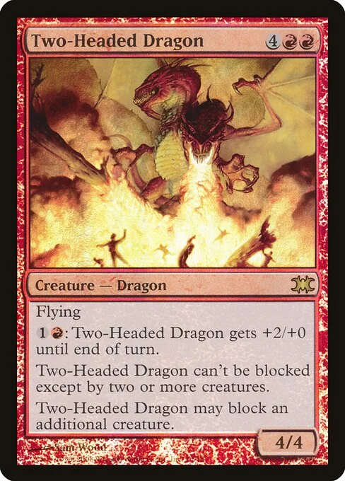 Two-Headed Dragon, carta Magic di tipo Creature — Dragon illustrata da Sam Wood