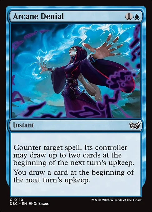 Arcane Denial, carta Magic di tipo Instant illustrata da Xi Zhang