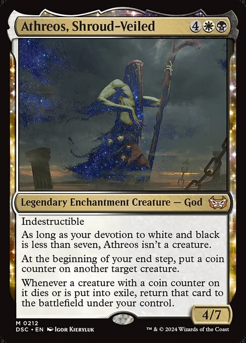 Athreos, Shroud-Veiled, carta Magic di tipo Legendary Enchantment Creature — God illustrata da Igor Kieryluk