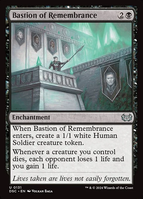 Bastion of Remembrance, carta Magic di tipo Enchantment illustrata da Volkan Baǵa
