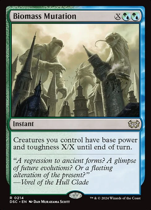 Biomass Mutation, carta Magic di tipo Instant illustrata da Dan Murayama Scott