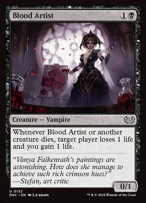 Blood Artist, carta Magic di tipo Creature — Vampire illustrata da L.A. Draws