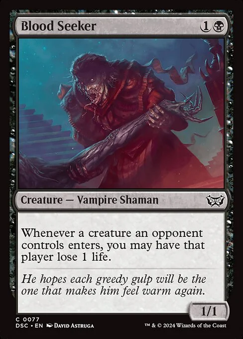 Blood Seeker, carta Magic di tipo Creature — Vampire Shaman illustrata da David Astruga