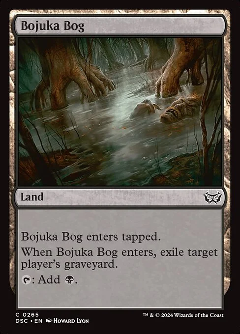 Bojuka Bog, carta Magic di tipo Land illustrata da Howard Lyon