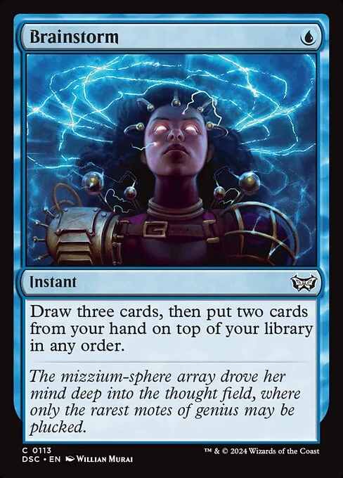 Brainstorm, carta Magic di tipo Instant illustrata da Willian Murai