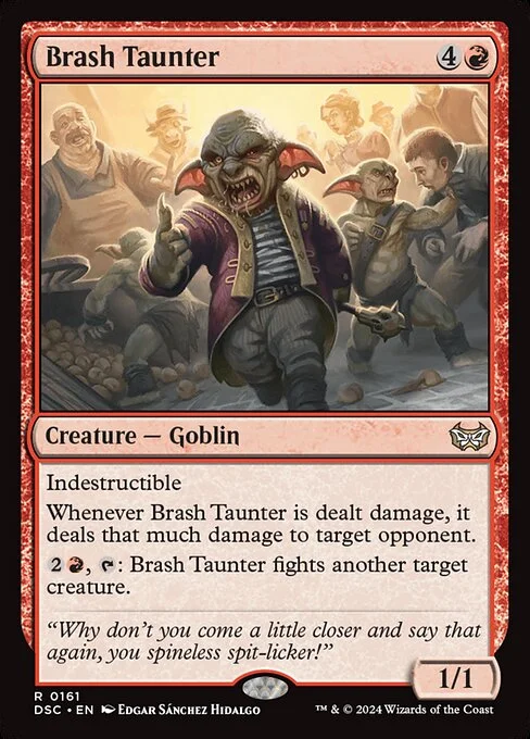 Brash Taunter, carta Magic di tipo Creature — Goblin illustrata da Edgar Sánchez Hidalgo