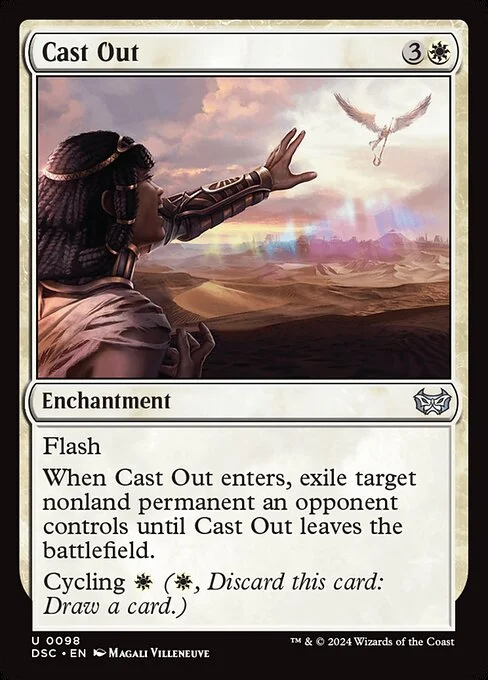 Cast Out, carta Magic di tipo Enchantment illustrata da Magali Villeneuve