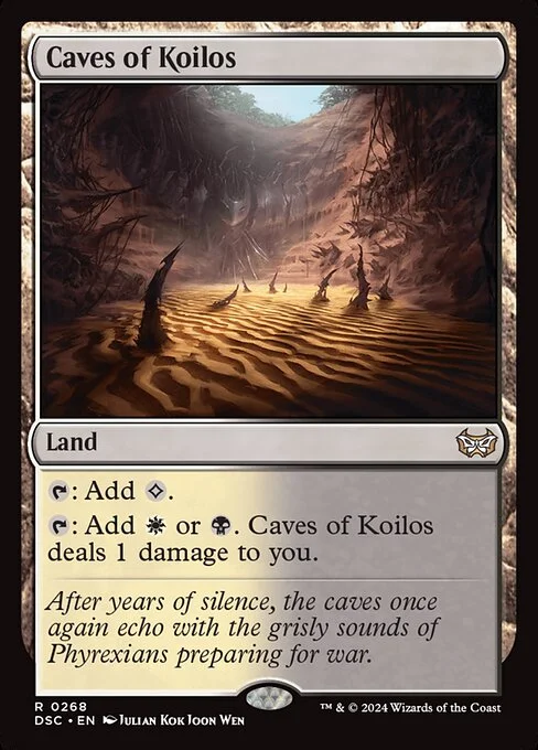 Caves of Koilos, carta Magic di tipo Land illustrata da Julian Kok Joon Wen