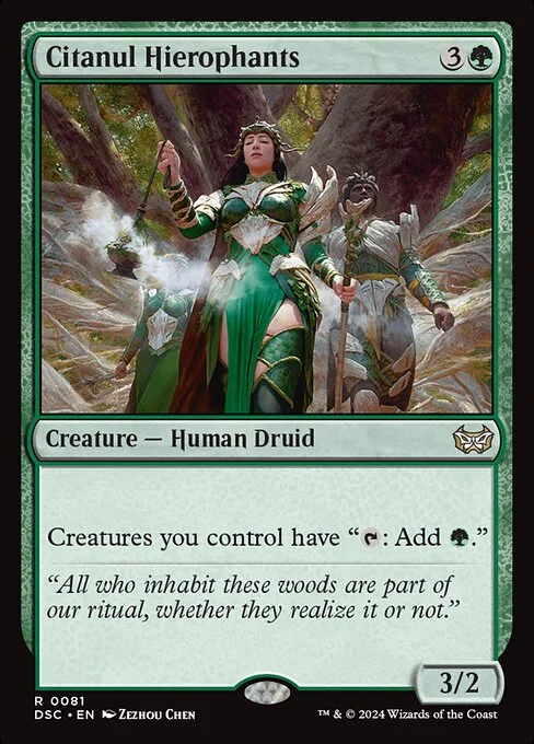 Citanul Hierophants, carta Magic di tipo Creature — Human Druid illustrata da Zezhou Chen