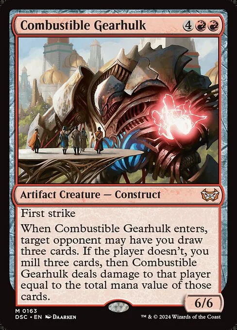 Combustible Gearhulk, carta Magic di tipo Artifact Creature — Construct illustrata da Daarken