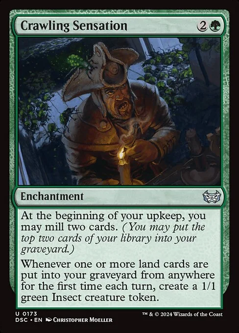 Crawling Sensation, carta Magic di tipo Enchantment illustrata da Christopher Moeller