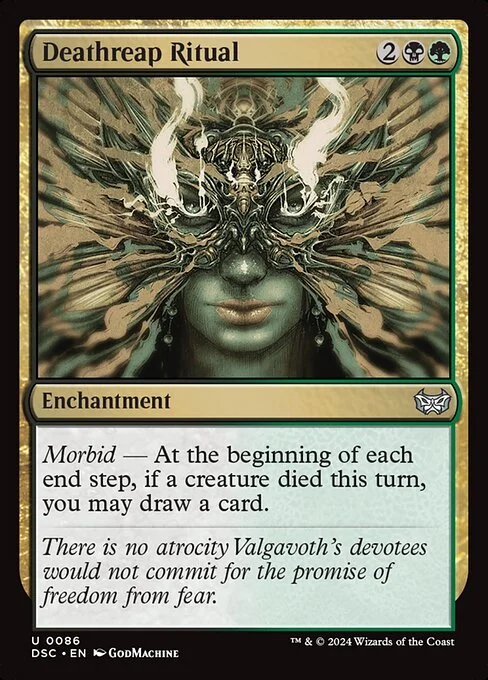 Deathreap Ritual, carta Magic di tipo Enchantment illustrata da GodMachine