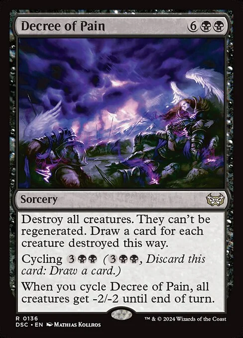 Decree of Pain, carta Magic di tipo Sorcery illustrata da Mathias Kollros
