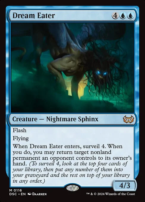 Dream Eater, carta Magic di tipo Creature — Nightmare Sphinx illustrata da Daarken