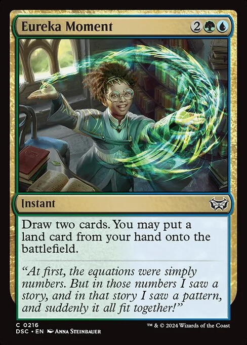 Eureka Moment, carta Magic di tipo Instant illustrata da Anna Steinbauer