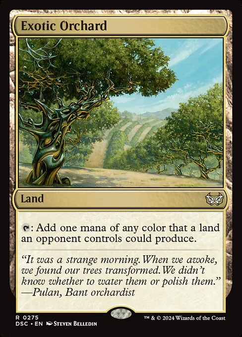 Exotic Orchard, carta Magic di tipo Land illustrata da Steven Belledin