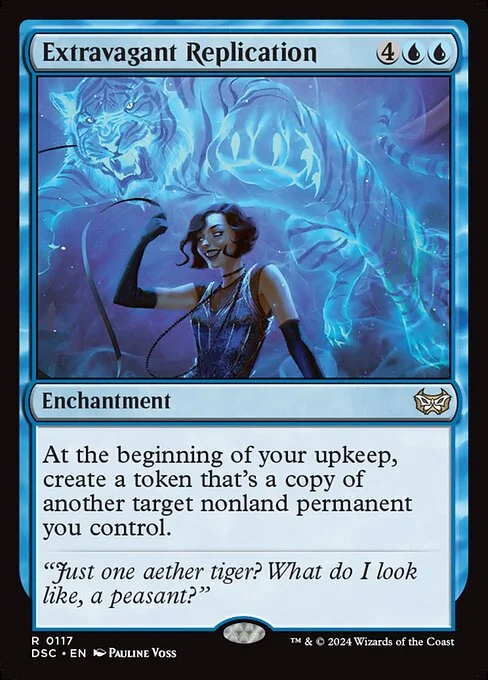 Extravagant Replication, carta Magic di tipo Enchantment illustrata da Pauline Voss