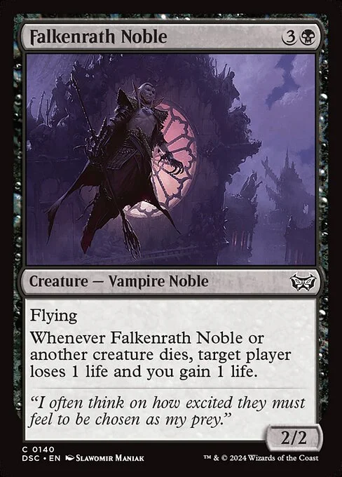 Falkenrath Noble, carta Magic di tipo Creature — Vampire Noble illustrata da Slawomir Maniak