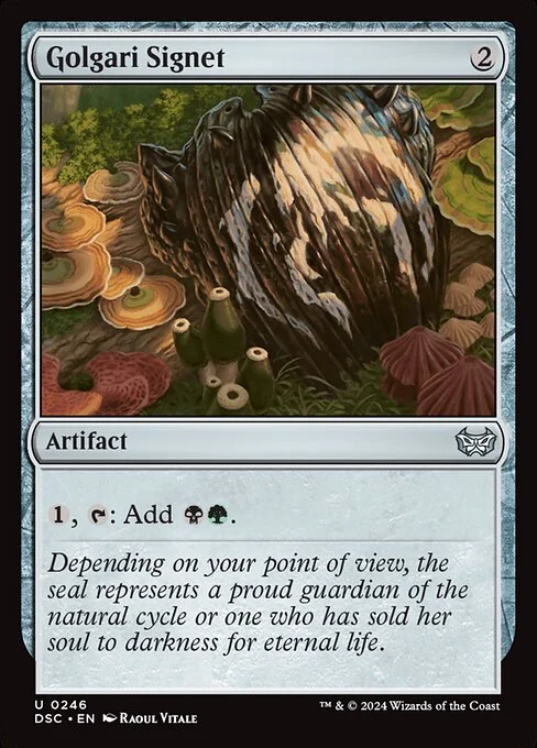 Golgari Signet, carta Magic di tipo Artifact illustrata da Raoul Vitale