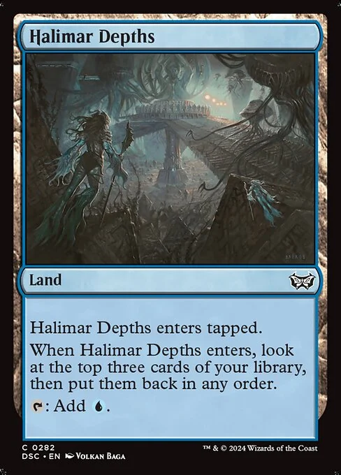 Halimar Depths, carta Magic di tipo Land illustrata da Volkan Baǵa