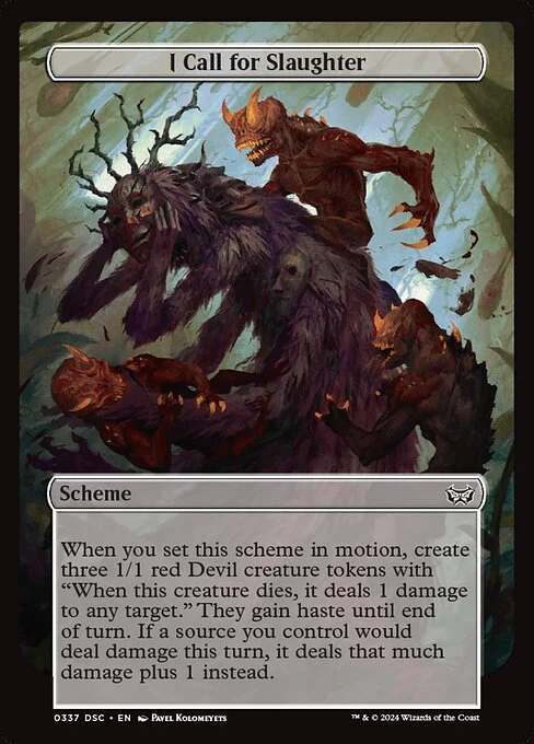 I Call for Slaughter, carta Magic di tipo Scheme illustrata da Pavel Kolomeyets