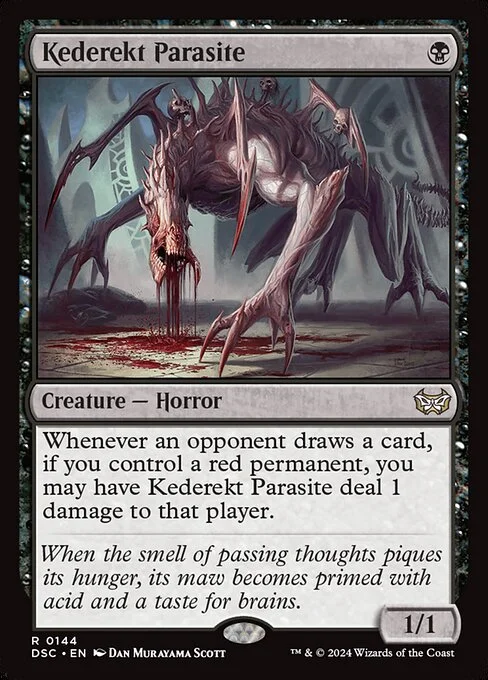 Kederekt Parasite, carta Magic di tipo Creature — Horror illustrata da Dan Murayama Scott