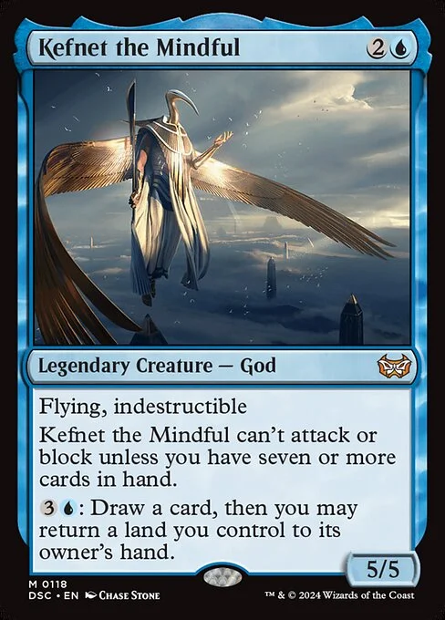 Kefnet the Mindful, carta Magic di tipo Legendary Creature — God illustrata da Chase Stone
