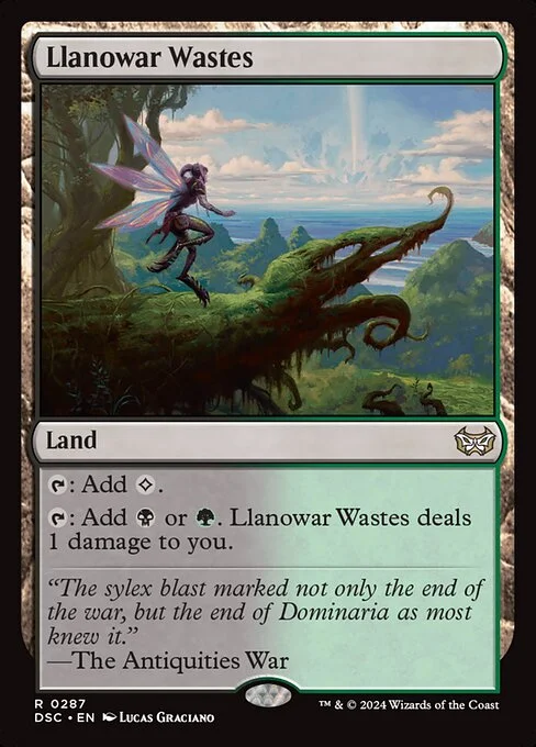 Llanowar Wastes, carta Magic di tipo Land illustrata da Lucas Graciano