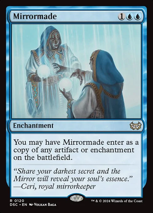 Mirrormade, carta Magic di tipo Enchantment illustrata da Volkan Baǵa