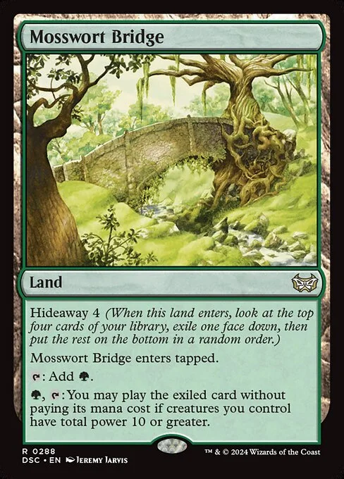 Mosswort Bridge, carta Magic di tipo Land illustrata da Jeremy Jarvis