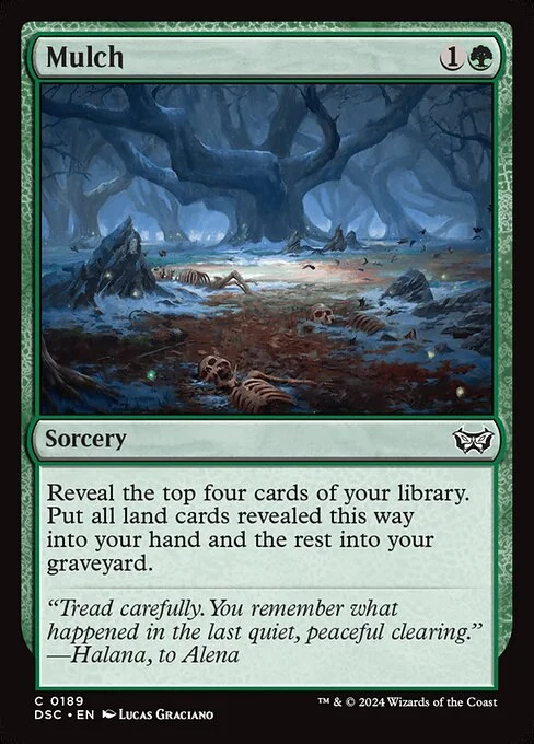Mulch, carta Magic di tipo Sorcery illustrata da Lucas Graciano