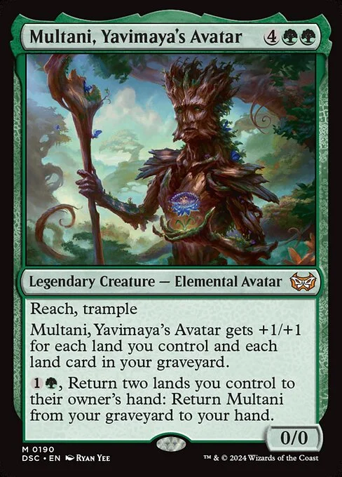 Multani, Yavimaya's Avatar, carta Magic di tipo Legendary Creature — Elemental Avatar illustrata da Ryan Yee