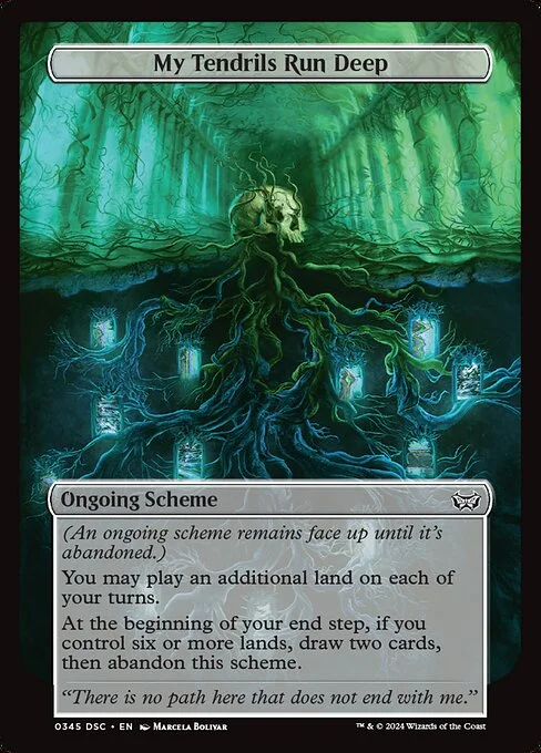 My Tendrils Run Deep, carta Magic di tipo Ongoing Scheme illustrata da Marcela Bolívar