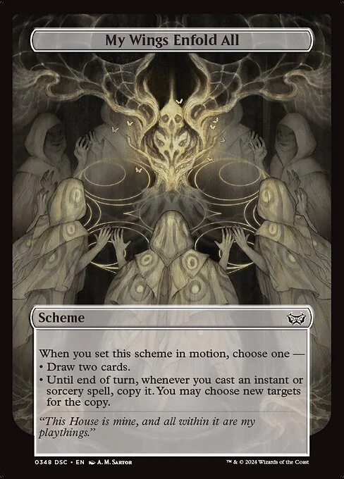My Wings Enfold All, carta Magic di tipo Scheme illustrata da A. M. Sartor