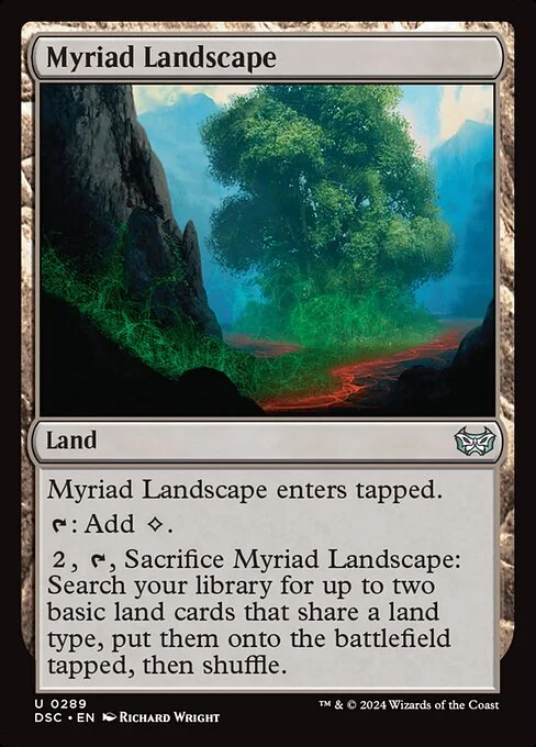 Myriad Landscape, carta Magic di tipo Land illustrata da Richard Wright