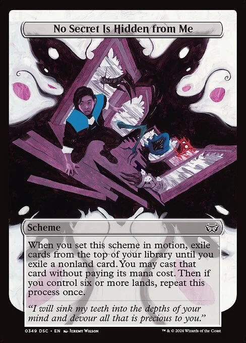 No Secret Is Hidden from Me, carta Magic di tipo Scheme illustrata da Jeremy Wilson